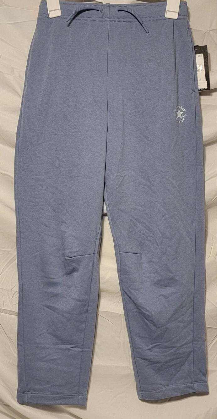 Converse Girls High Rise Lt Blue Sweat Pants Sz L